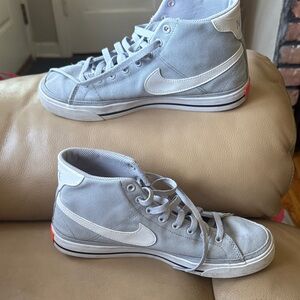 Nike Light Gray High-Top Sneakers